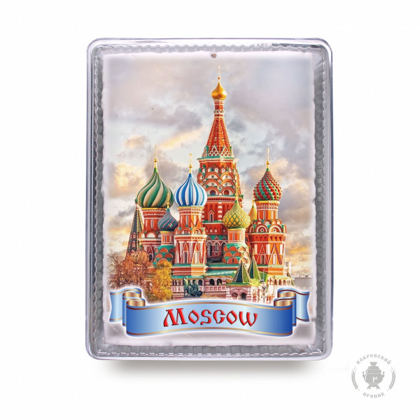 №3 Пряник 600г MOSCOW с фотопечатью (в подарочной пластиковой упаковке)  в Щёлково