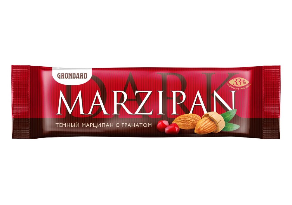  TM Grondard     (10973) Батончики глазированные Марципановые ГРАНАТ, (24шт по 50г)       в Щёлково