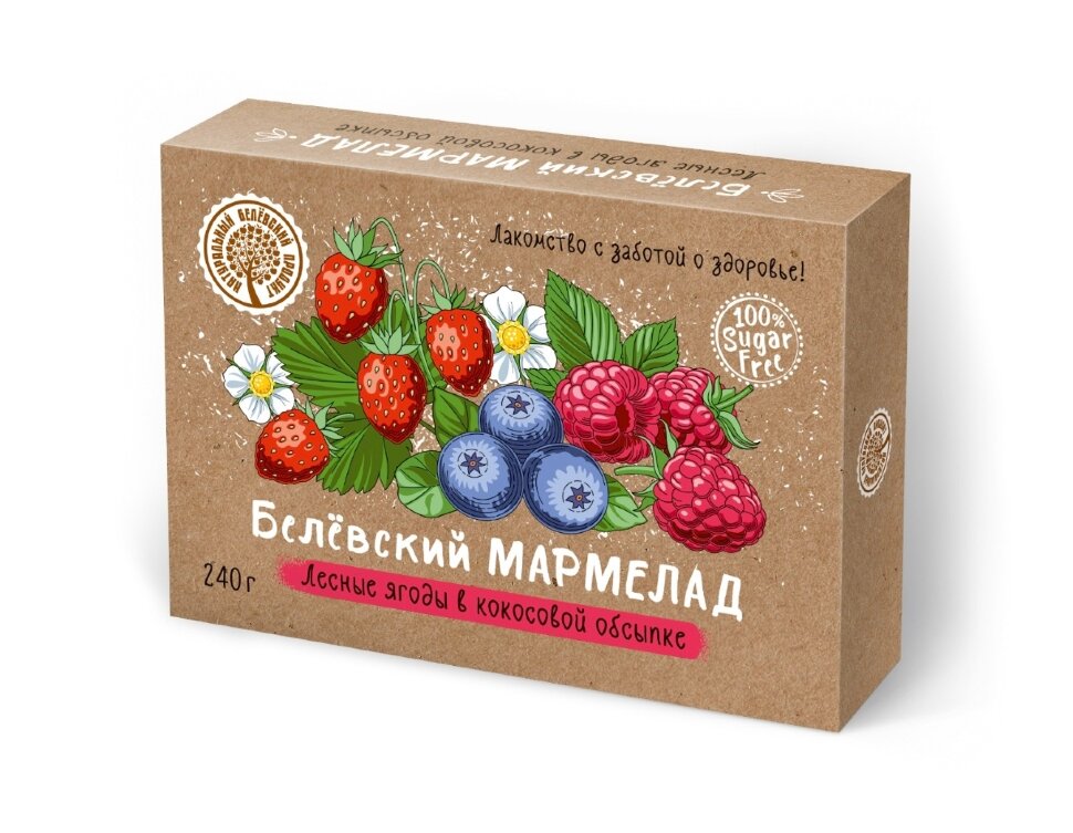  Мармелад белевский на фруктозе 240г "ЛЕСНЫЕ ЯГОДЫ"  в Щёлково